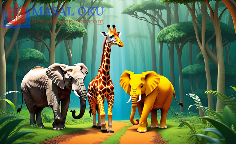 Zürafa ile Filin Ormandaki Yarışı